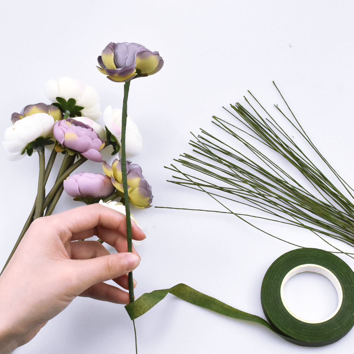 DIY Green Florist Item Adhesive Flower Tape