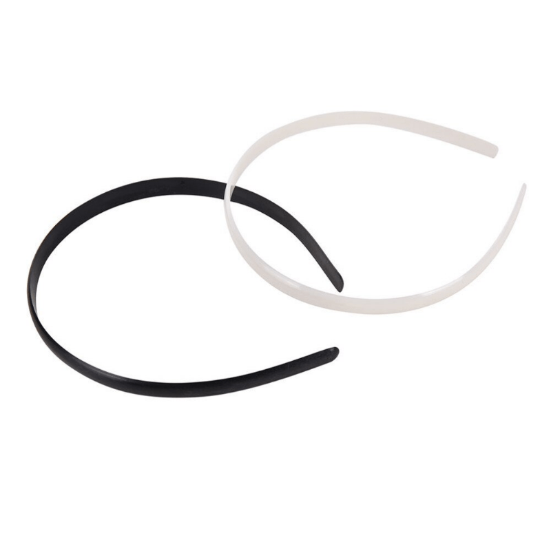 10pcs Plastic Hair Band No Teeth Solid Headband Hair Accessory