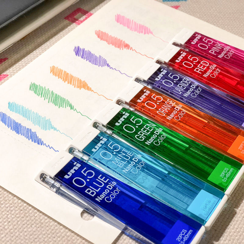 20pcs Colorful Mechanical Pencil Lead Refill 0 5mm 60mm 8 Colors Optional School Office Supplies
