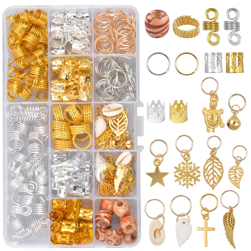Golden And Silver Hair Jewelry For Braids Coils And - Temu