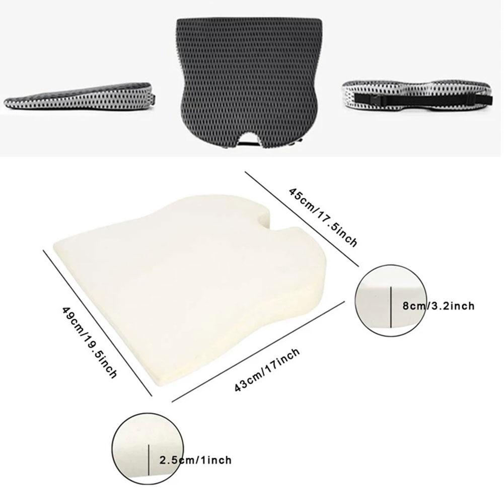 anzhixiu Thin and Light Back Cushion for Car Both fit Body Curve and Car  Seat Curve - Memory Foam Car Back Support Improve Comfort and Reduce  Driving