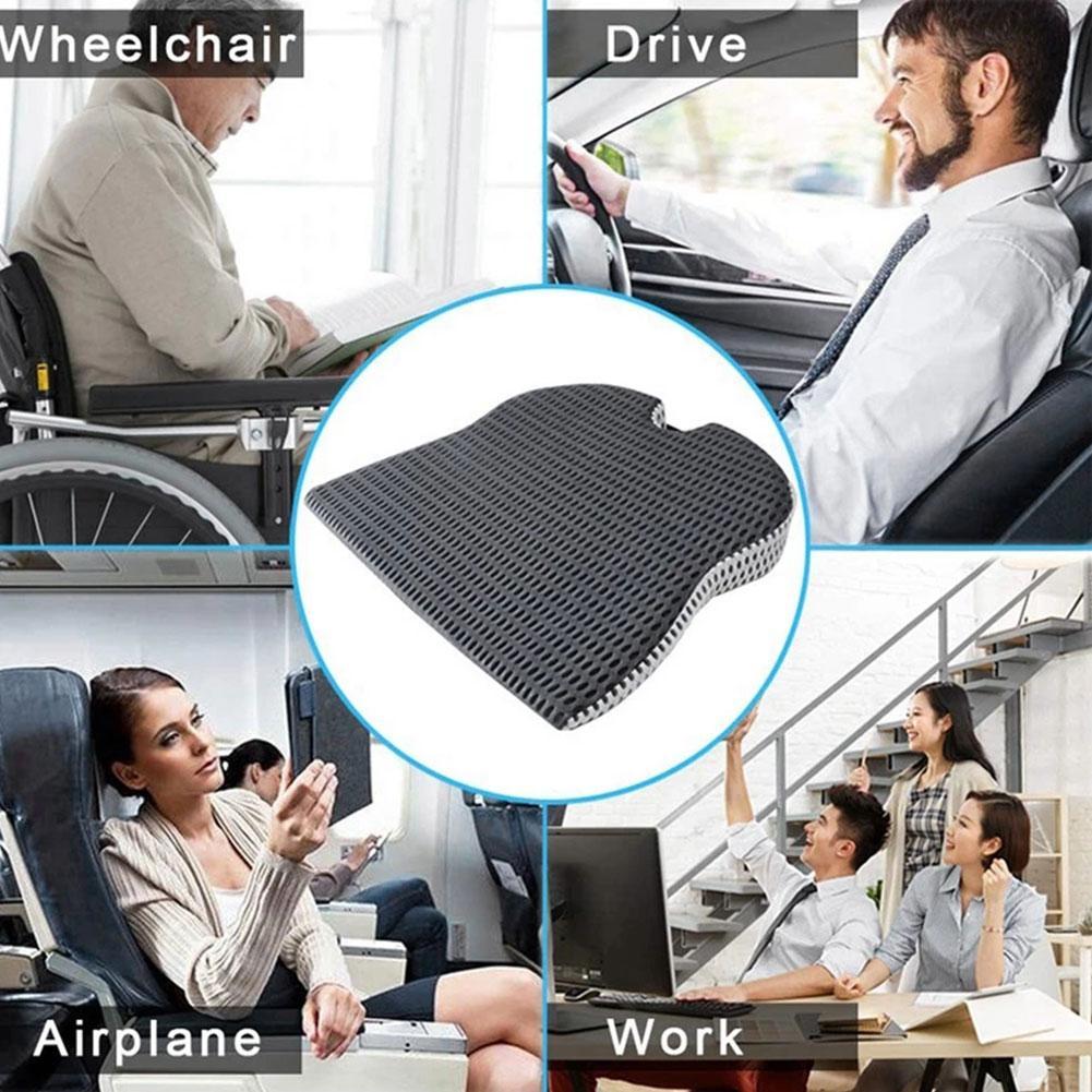 2 Extra Firm Wedge Seat Cushion & Back Support Pad for Car