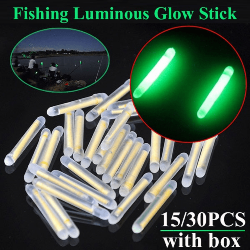 50Pcs Fishing Glow Stick Bright Green Fluorescent Light Rod Tip Glow Sticks Night  Fishing Light Sticks Fishing Supplies