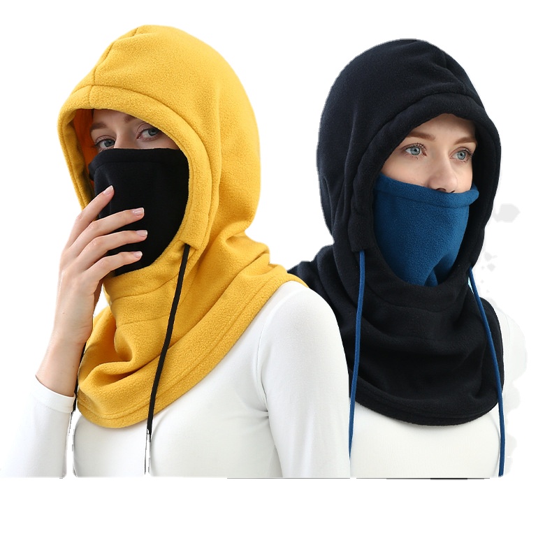 Shy Velvet Balaclava Wind-Resistant Winter Face Mask, Fleece Ski Mask for  Men and Women, Warm Face Cover Hat Cap Scarf Black