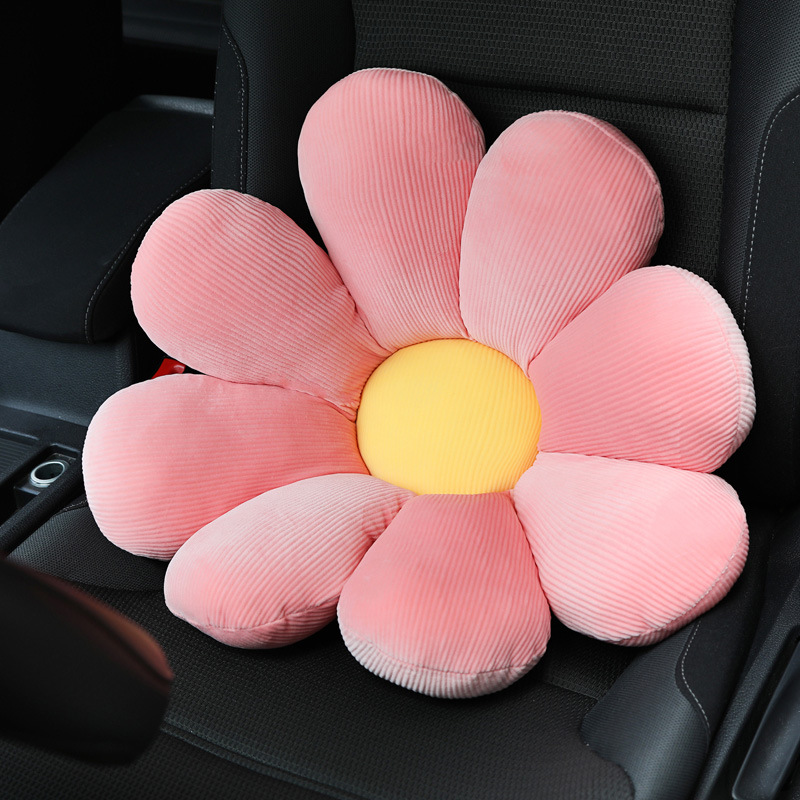 Classic Flower Shape Car Waist Pillow Soft Plush Car Seat Cushion Lumbar  Support Rest Auto Interior Ornaments For Car Home Decor - AliExpress