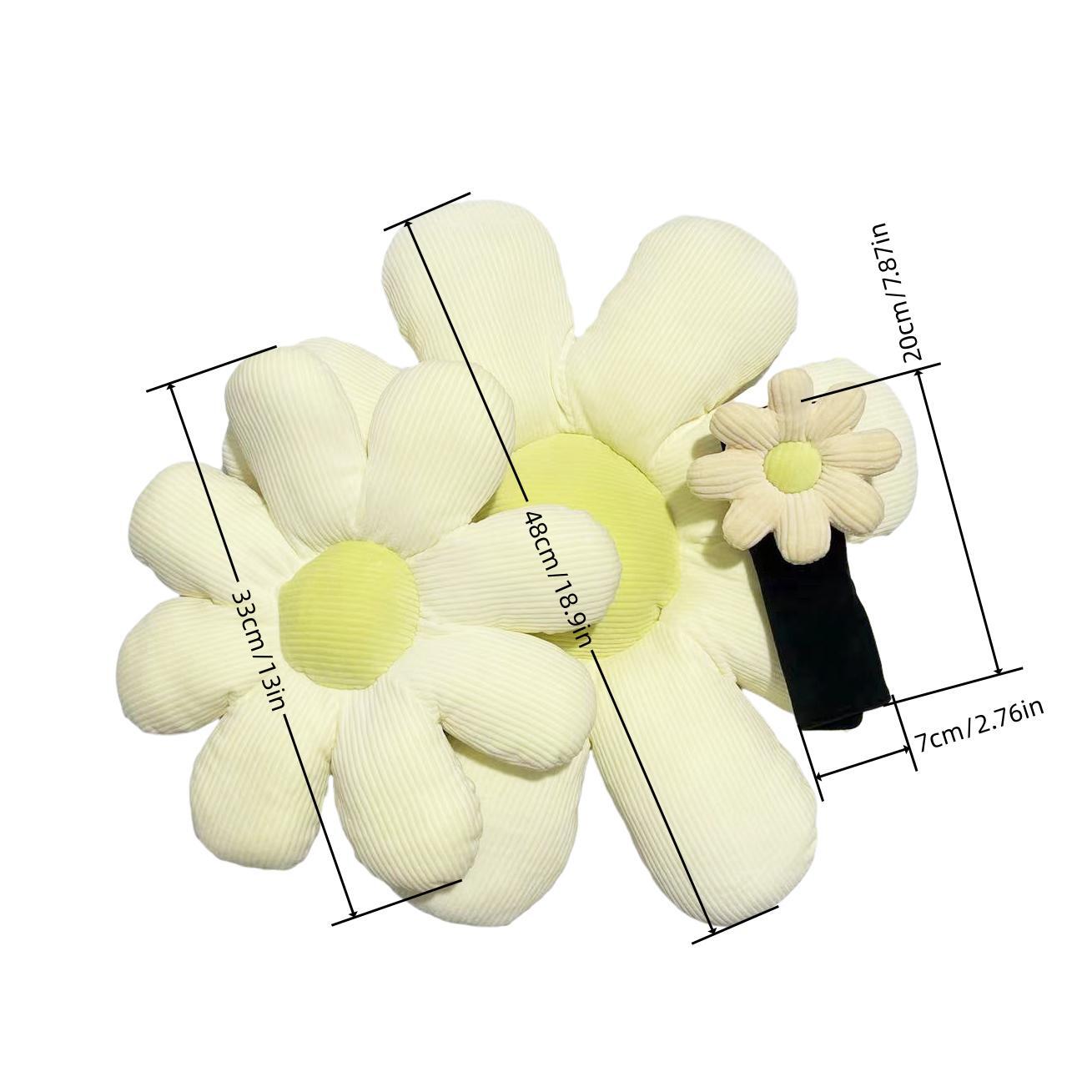 Cute Flower Car Neck Pillow Car Seat Cushion Soft Temu