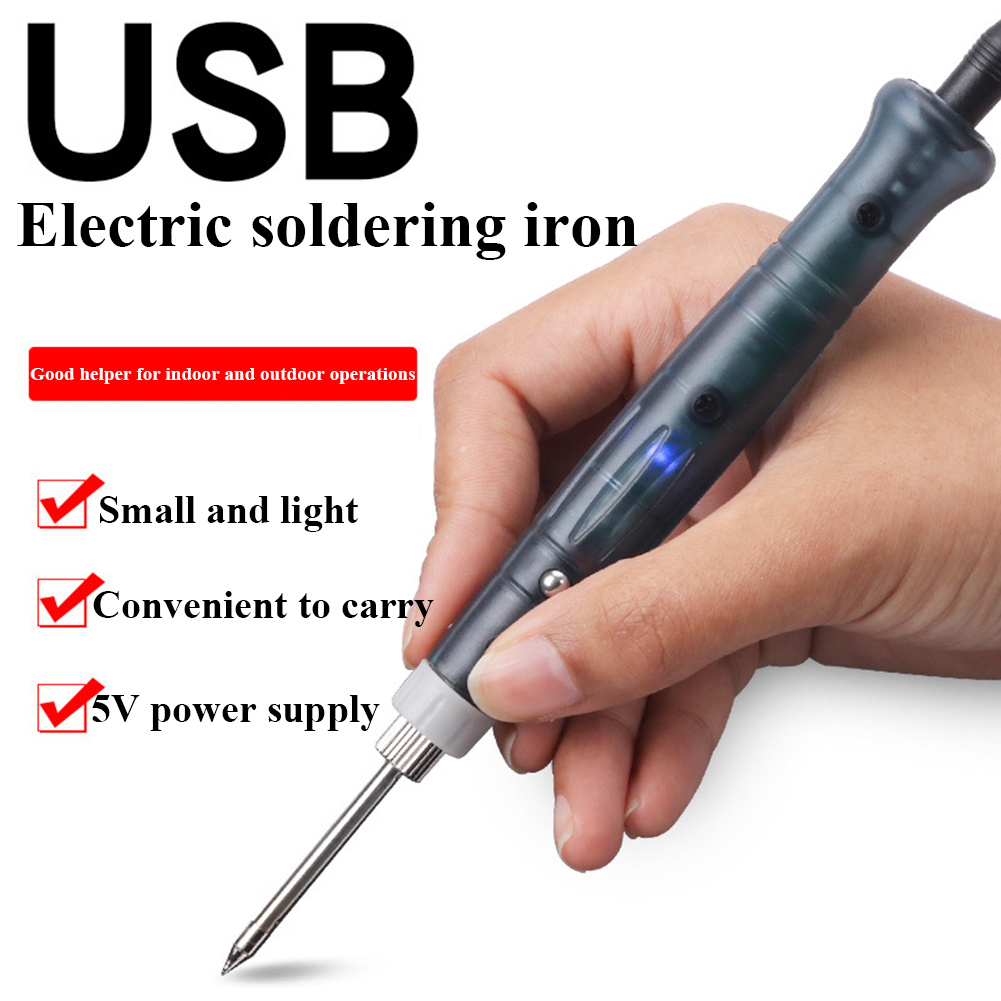 1 Set 5V USB Soldering Iron Rework With Indicator Light Handle Welding Gun BGA Repair