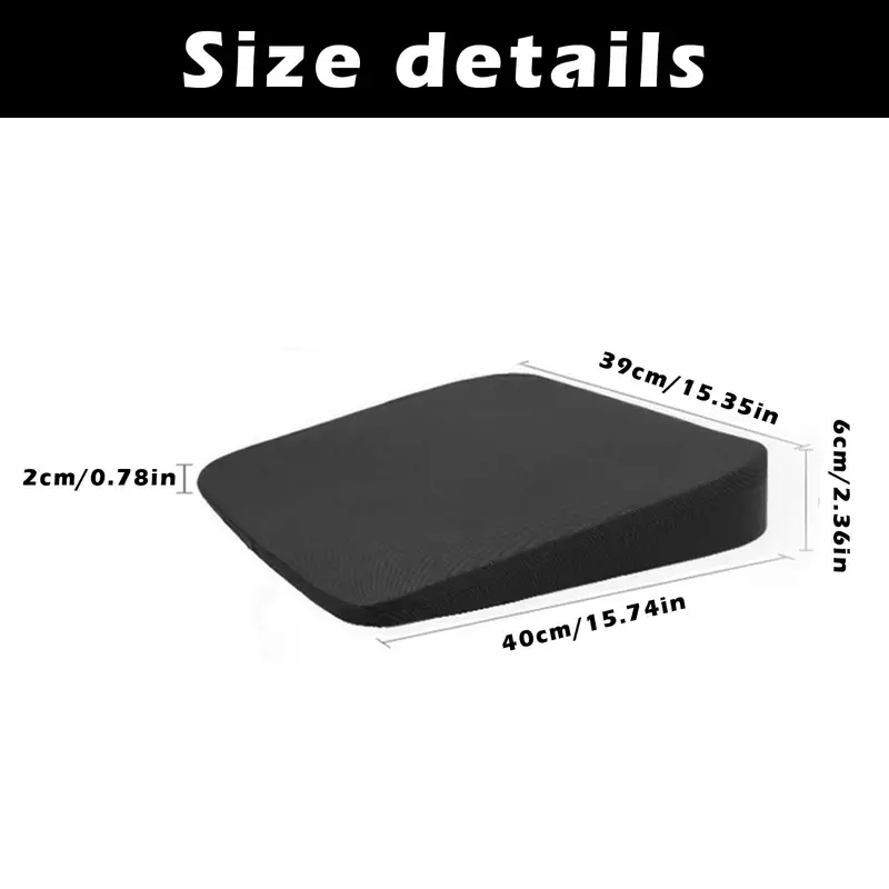 Car Booster Seat Cushion Heightening Height Boost Mat Increase The Field of  View Memory Foam Universal for Office Chairs Short Drivers Gray 