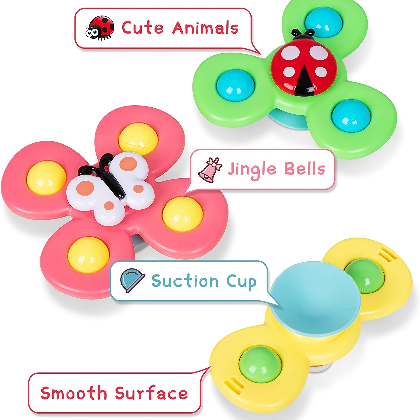 High Chair Activity Toy, Suction Cup Spinner Toys for Toddler 1-3 Year Old