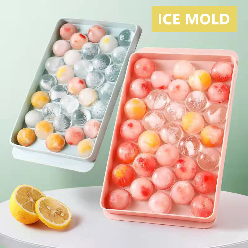 Dropship 66/33 Ice Ball Mold Hockey Frozen Mini Ball Maker Mold Round Ice  Cube Mold With Lid Ice Tray Box Whiskey Cocktail Kitchen Tools to Sell  Online at a Lower Price