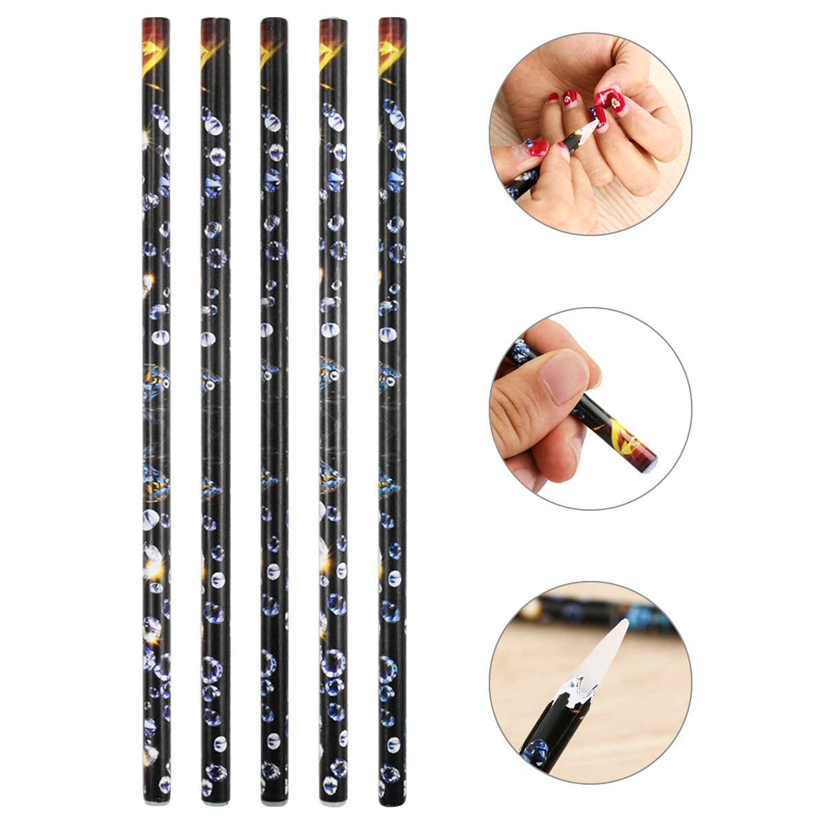 10PCS Pieces Nail Art Dotting Pen, Rhinestone Picker Dottings Pencil,  Picking Up Stones Wax Pencil, DIY Manicure Tools for Jewelry Making Craft  Diamond Embroidery Paste Sticker