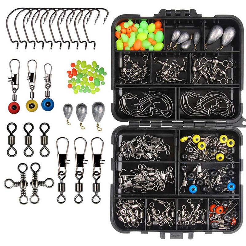 Complete Fishing Kit Tackle Box Includes Crank Hooks Snaps - Temu Canada