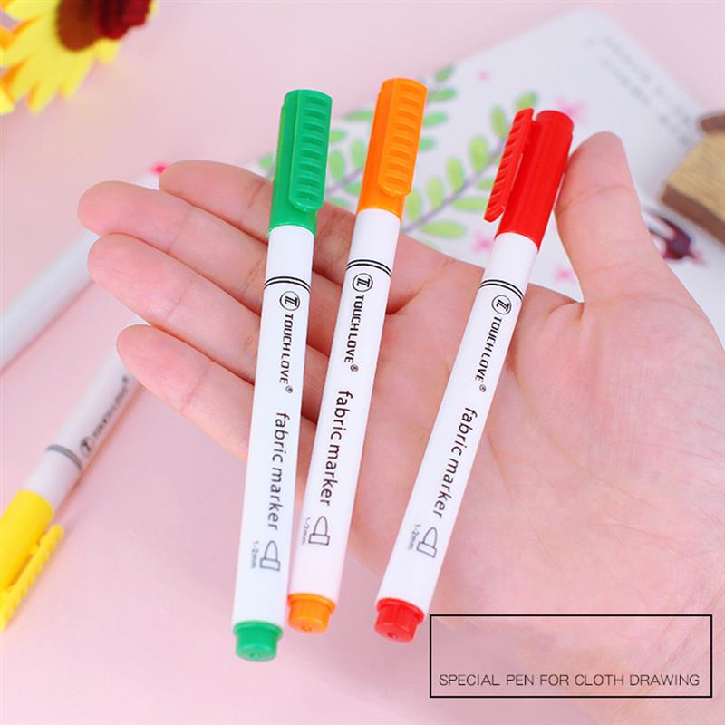 8Pcs Waterproof Permanent Color Fabric Textile Marker Pen For T Shirt Shoes  Clothes Wood Stone DIY Art Graffiti Drawing Painting