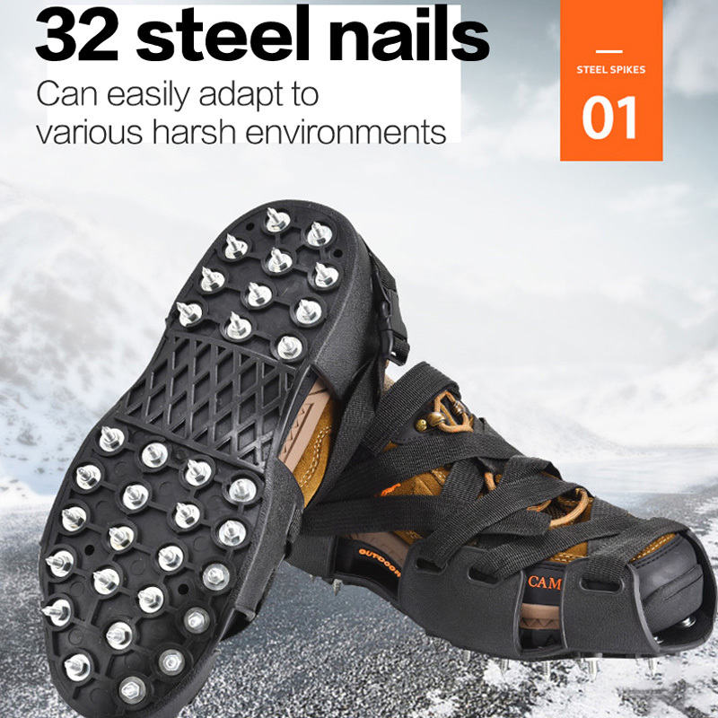 Outdoor Non slip Ice Gripper Anti Skid Ice Spikes Shoes - Temu