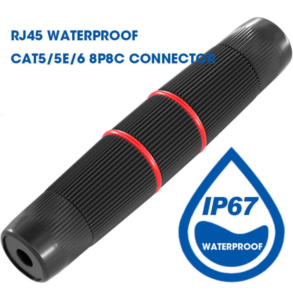 IP67 Waterproof RJ45 Female to M12 Female Connector CAT 5E CAT 6