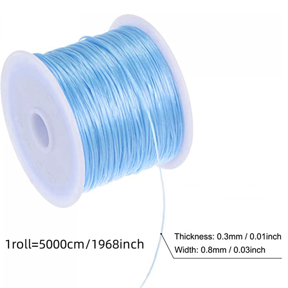 0.8mm Elastic String for Jewelry Making, 10 Rolls Clear Elastic String Bead  Cord Stretchy String Beading Wire Colorful Elastic Rope for Jewelry Making  Bracelet Necklace Crafts Beads Making, 10m/ Roll