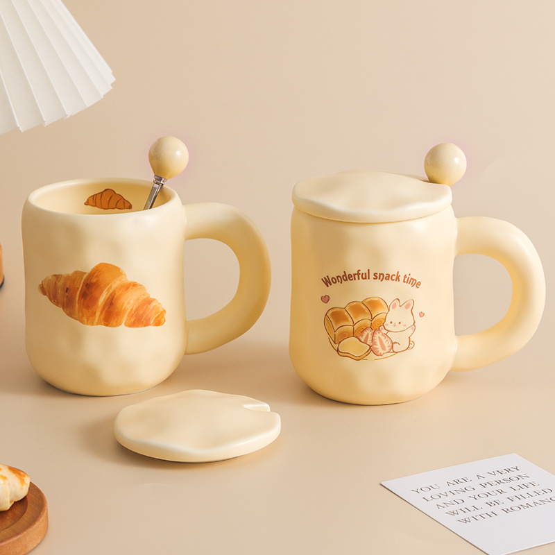 Light Luxury Ceramic Mug 630ml Creative Personality Cute Trendy Tea Coffee  Cup Drinkware Porcelain Mugs Couple Water Cup Home