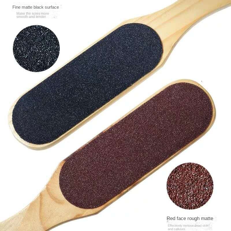 Foot File Scrubber With Wooden Handle Callus Remover Feet - Temu