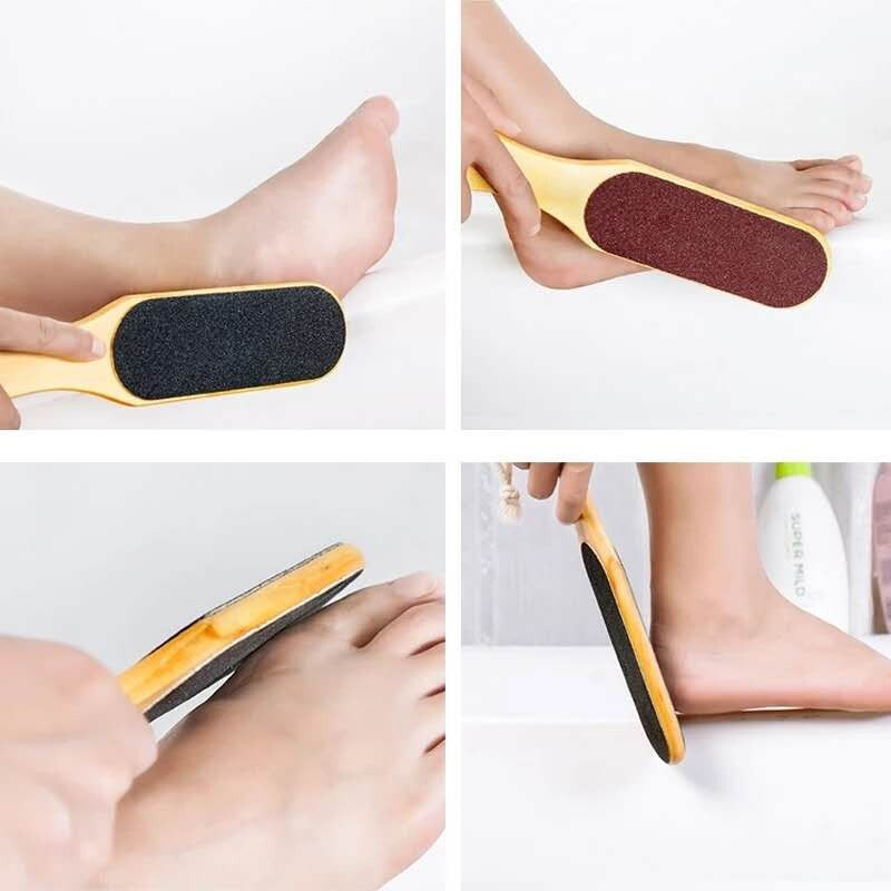 Household Pedicure Tools, Dead Skin Exfoliating Foot Scrubber With Wooden  Handle, Foot Care Tool - Temu