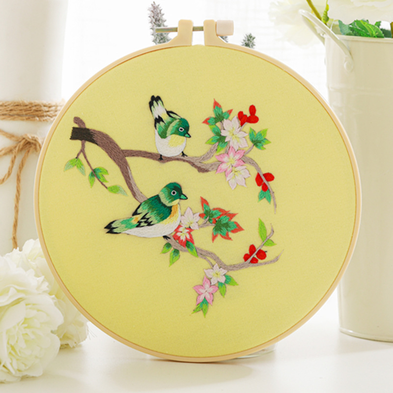 Dropship Birds DIY Stamped Cross Stitch Kit Lover Embroidery Kits For  Beginners, 16x16 Inch to Sell Online at a Lower Price