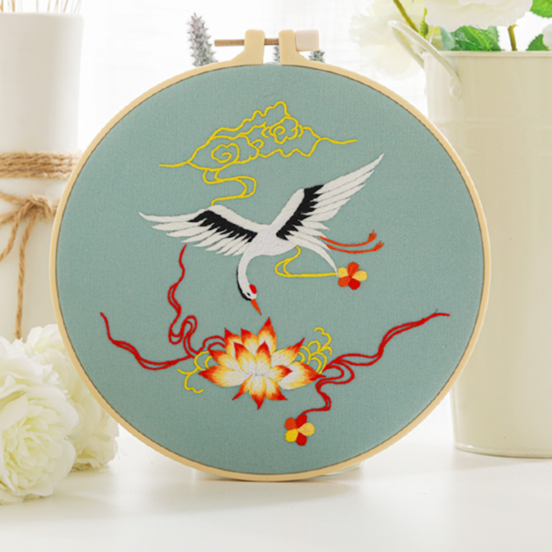 Embroidery Kit Birds Pattern Embroidery Kit For Beginner Diy - Temu