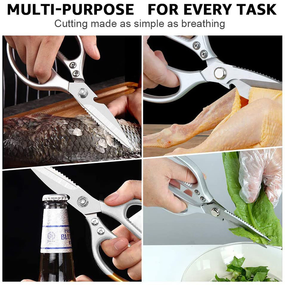 Kitchen Scissors Cooking Fish Meat Scissors Sup Sharp Stainless Steel  Multifunction Premium Scissors Kitchen Accessories Gadgets