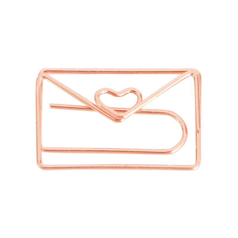 Rose Gold Paper Clips Metal Bookmark For Books Chancery - Temu