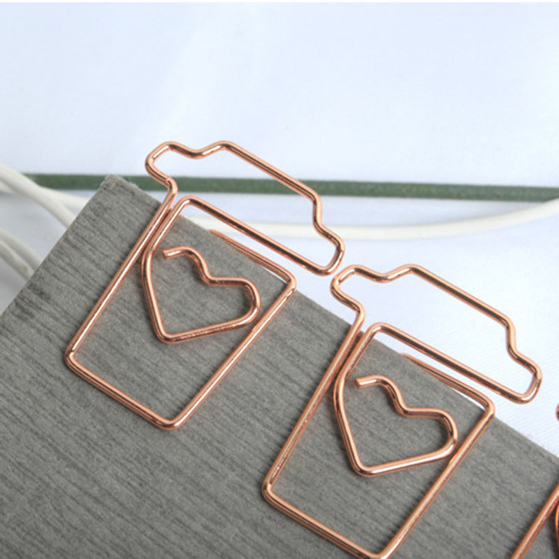 Rose Gold Paper Clips Metal Bookmark For Books Chancery - Temu