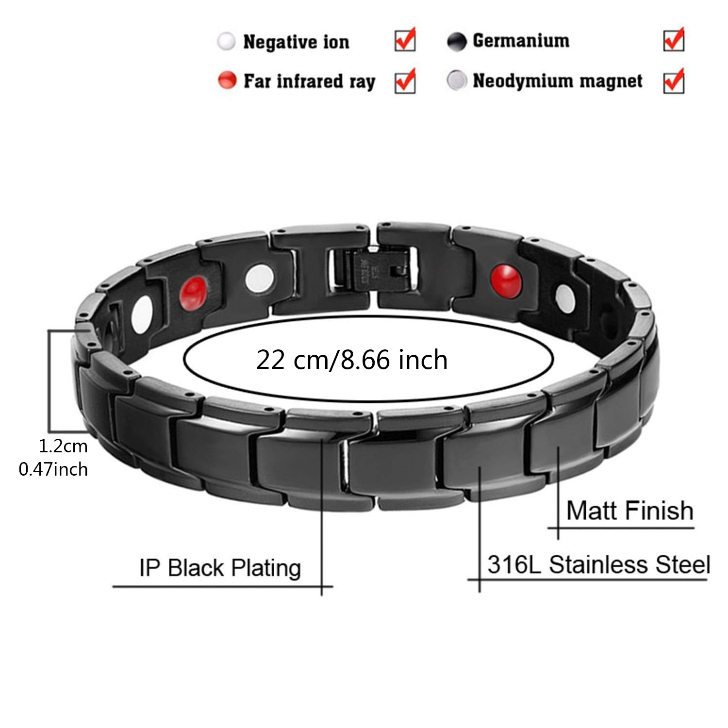 Men's Plated Copper Bracelet Hand Chain Adjustable Bangle