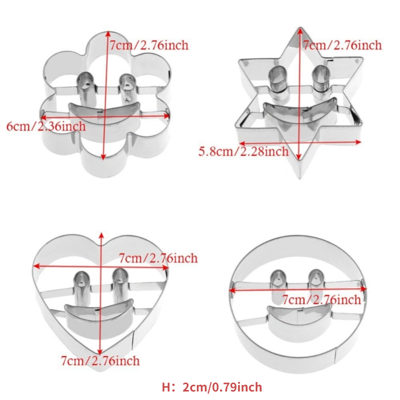 stainless steel smiling cookie mold cookie mold diy tool cake mold details 0