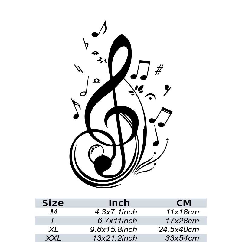 SET FOR 2 SIDES, Car Decal, Notes Decal, Music Decal for Car