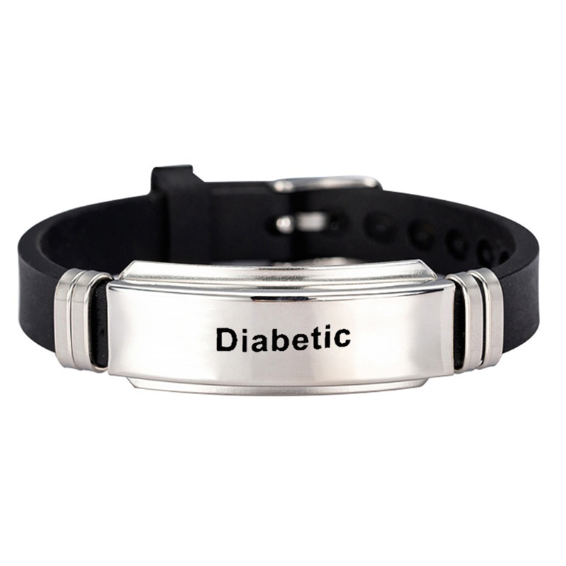 1pc Pulsera De Acero Inoxidable alerta Médica, Pulsera De Correa  diabetes Tipo 2, Brazalete De Muñeca Para Hombres - Joyería Y Accesorios  - Temu