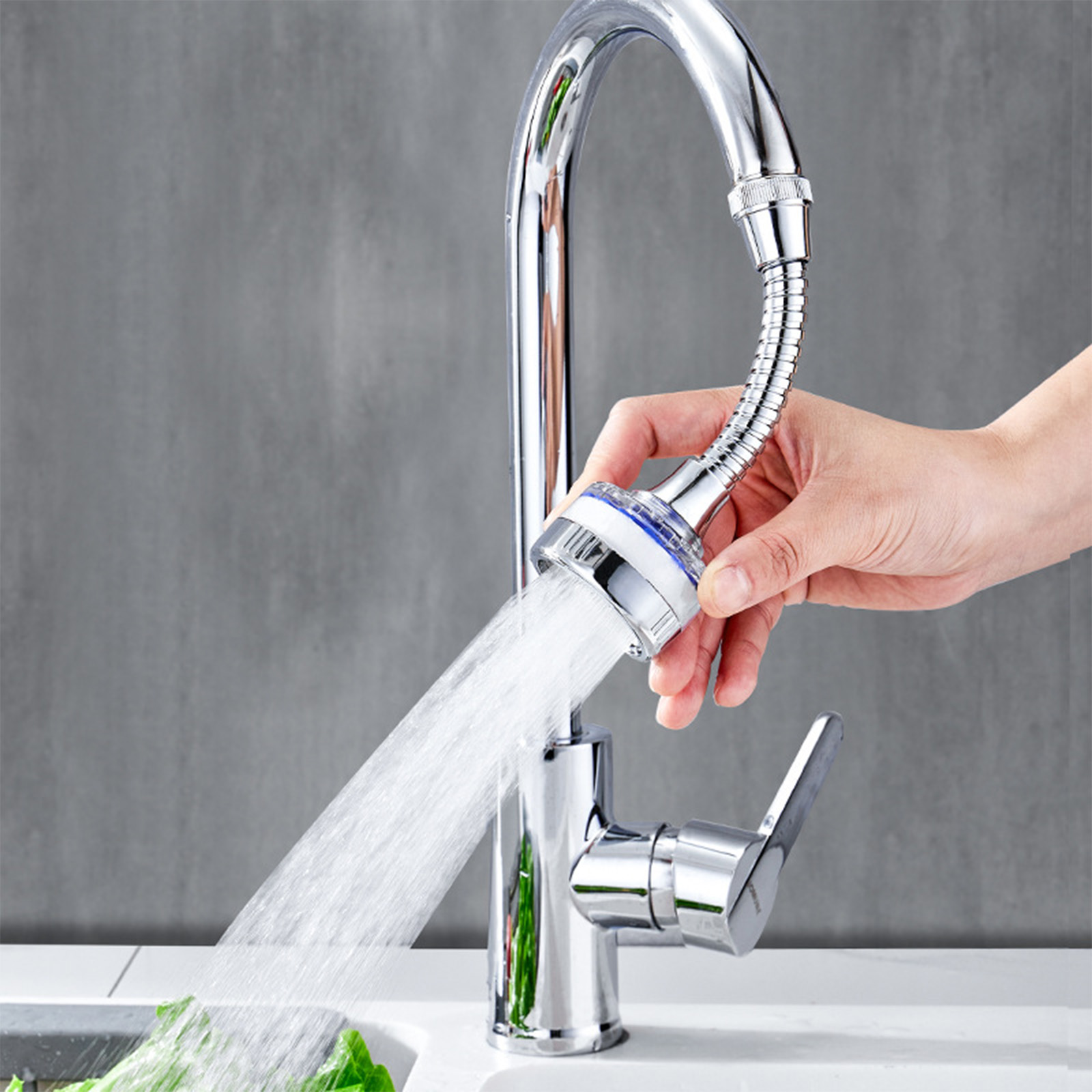 2pcs Flexible Faucet Sprayer Attachment - Kitchen Sink Aerator Extender