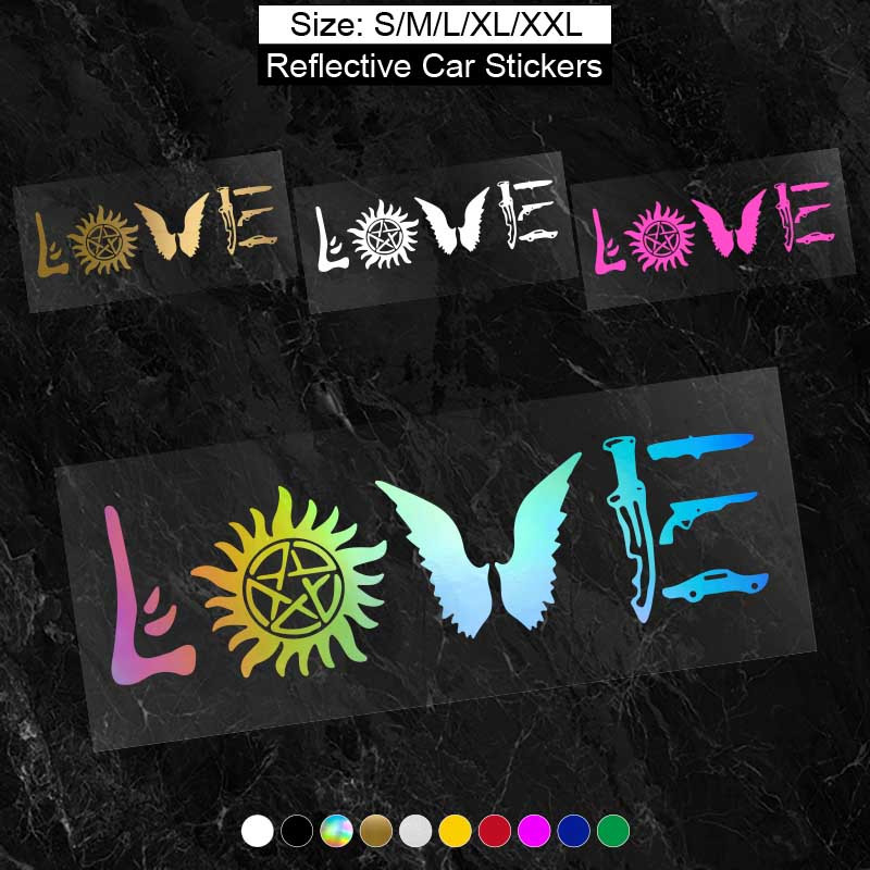 Supernatural Love Car Sticker Fashion Waterproof Vinyl Decal - Temu