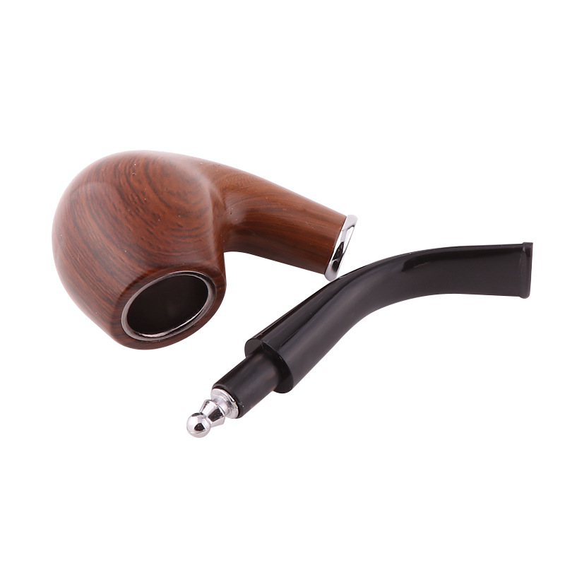 Classic Resin Smoking Tobacco Pipe Ebony Wooden Herb Grinder - Temu