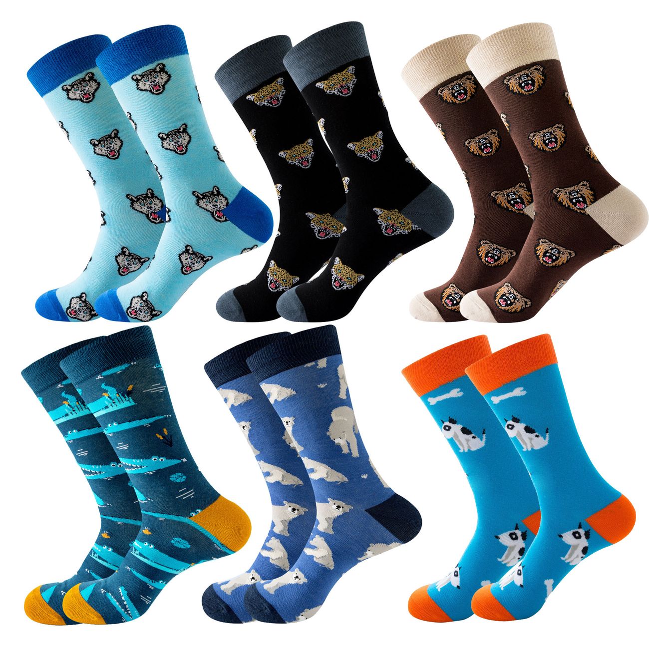 6pairs Men's Cotton Breathable Soft Sweat Absorbing Novelty Funny Hip Hop Cartoon Design Comfortable Crew Socks | Shop The Latest Trends | Temu 6pairs Men's Cotton Breathable Soft Sweat Absorbing Novelty Funny Hip Hop Cartoon Design Comfortable Crew Socks | Shop The Latest Trends | Temu
