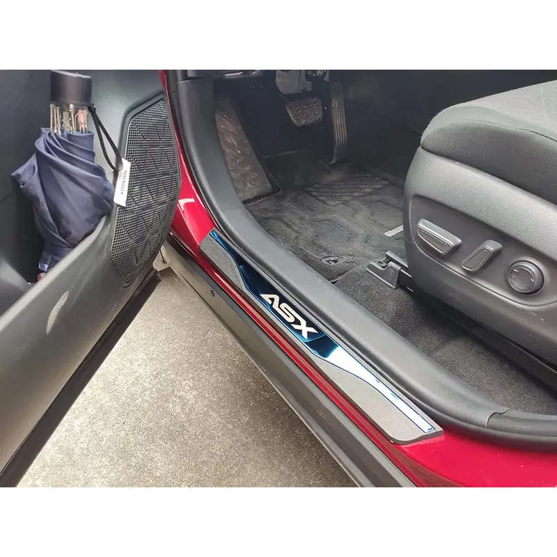 4 Stück Auto-Einstiegsleisten-Verschleißschutz für Mitsubishi ASX 2015-2022  Teile, Türeinstiegsschutzplatten-Verkleidungsabdeckung