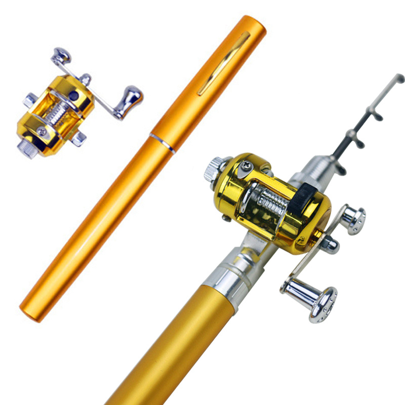 Portable Telescopic Fishing Rod And Reel Set With Brake Button - Ideal For  Winter Fishing And Hand Tackle, Lightweight And Durable - Sports & Outdoors  - Temu