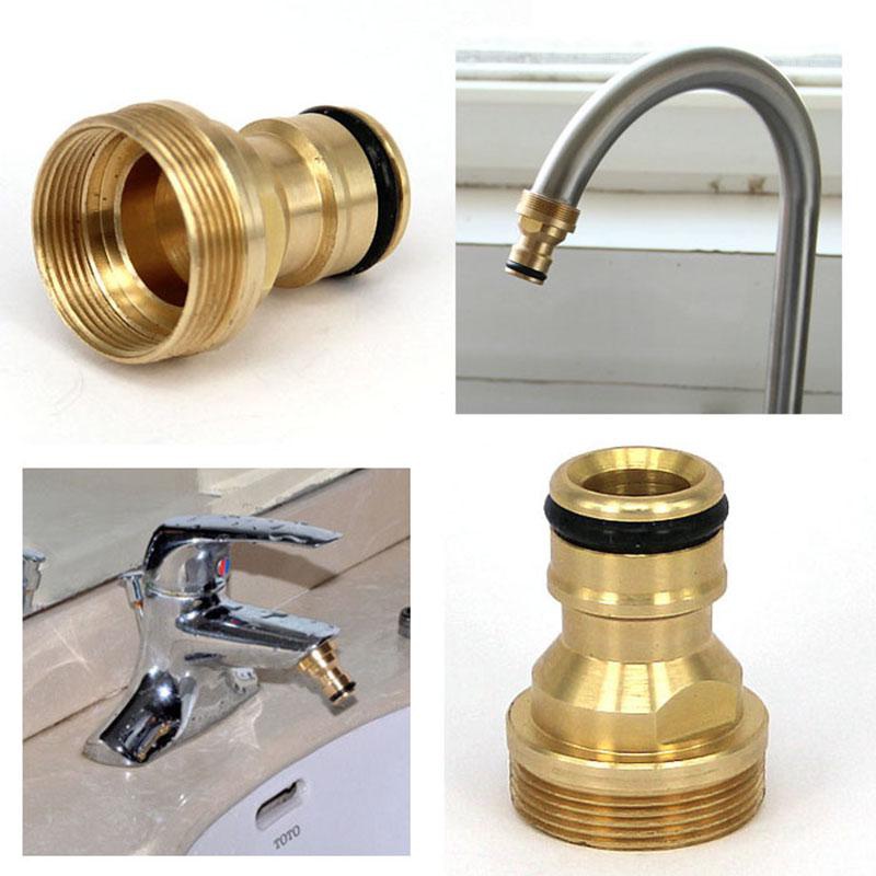 Adaptateur de robinet de tuyau de jardin Quick-Connect en laiton, 1 pièce –  Connectez facilement votre tuyau d'eau !