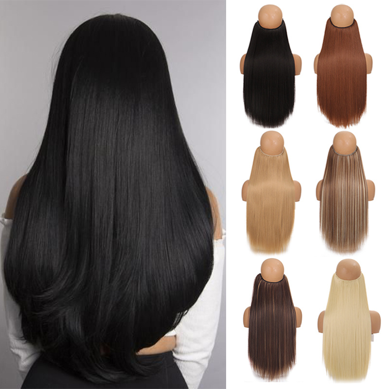 Long Wigs Single Fake Hair Pins Synthetic Hair Pieces Hair Extensions Clips