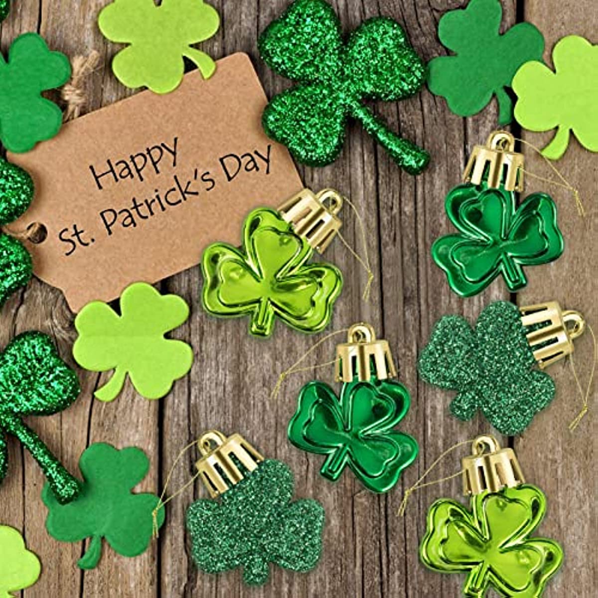 Leinuosen St Patrick's Day Ornament Valentines Tree Shamrocks