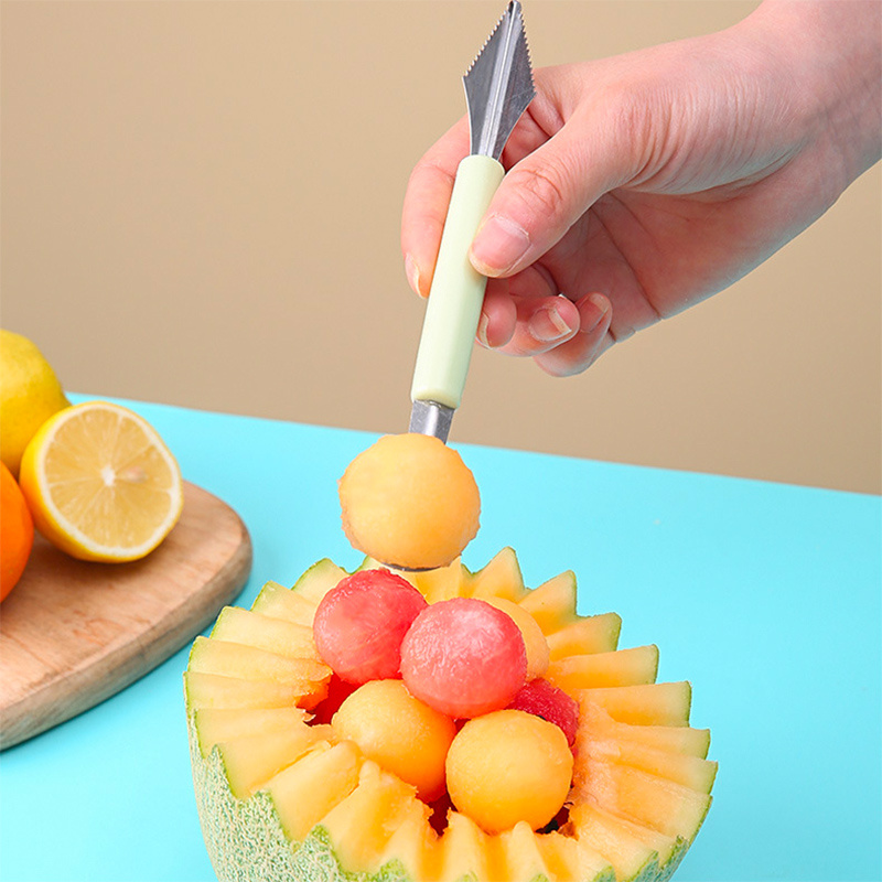 Stainless Steel Melon Baller Spoon 1 Double sided Fruit - Temu