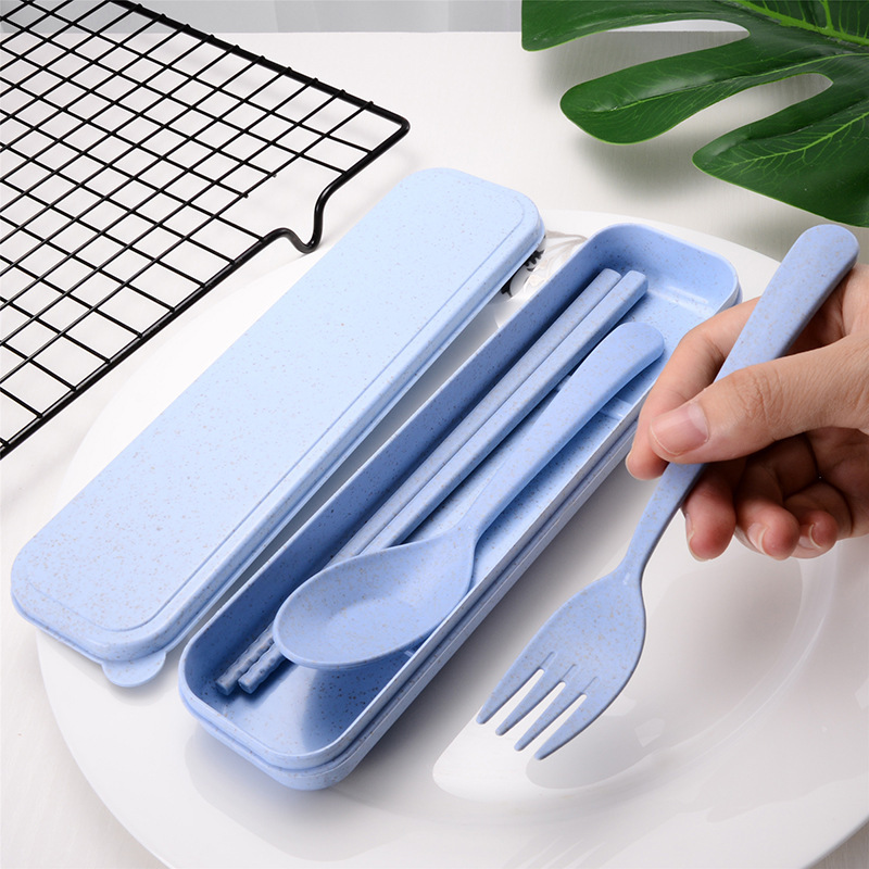 Wheat Straw Spoon Fork Chopsticks Set