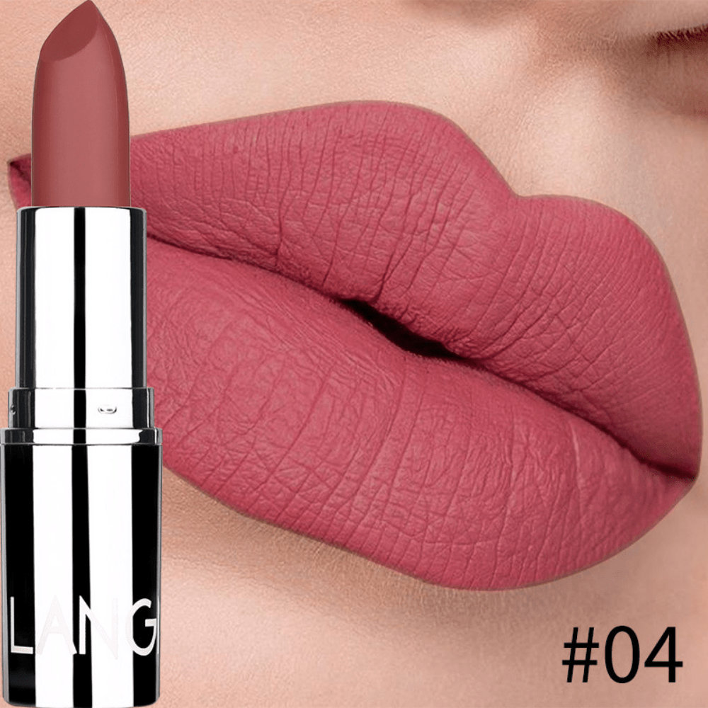 12 Colors Velvet Lipstick Liquid Lasting Non Stick Cup Clear