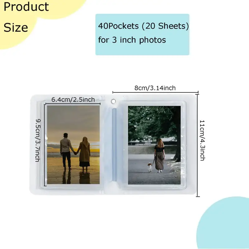 Acheter Album de rangement de petites cartes en Pvc de 3 pouces, cartes  Photo, Mini Album Photo, livre de rangement, porte-carte
