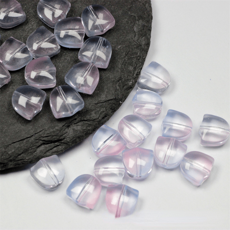 D2 Glass Tulip Flower Leaf Small Boat Beads Glass Beads Diy - Temu