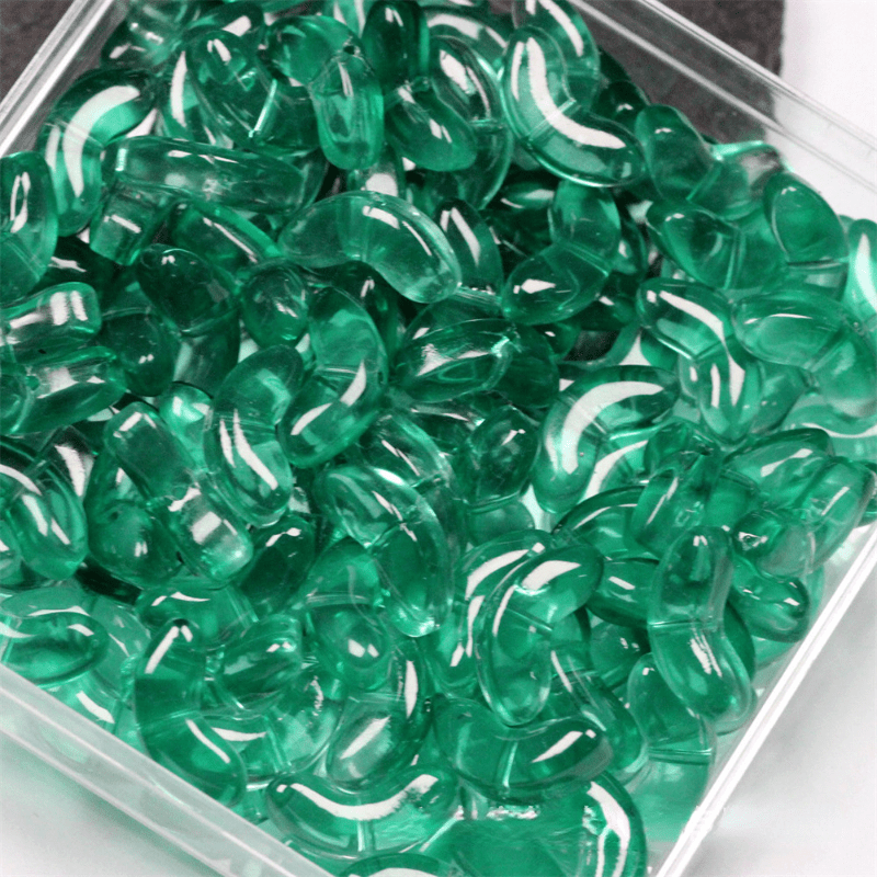 D2 Glass Tulip Flower Leaf Small Boat Beads Glass Beads Diy - Temu