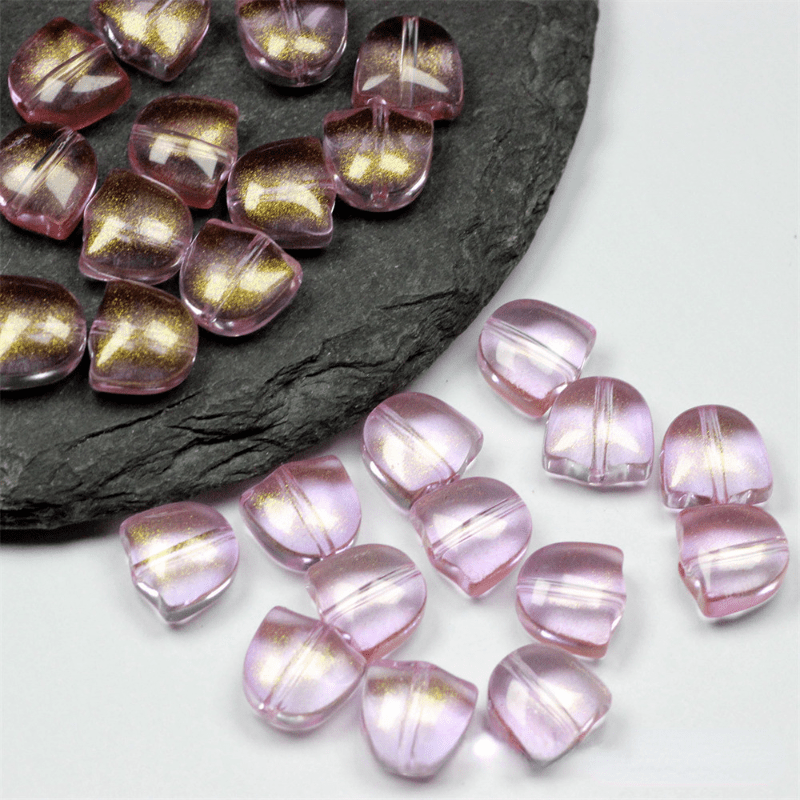 D2 Glass Tulip Flower Leaf Small Boat Beads Glass Beads Diy - Temu