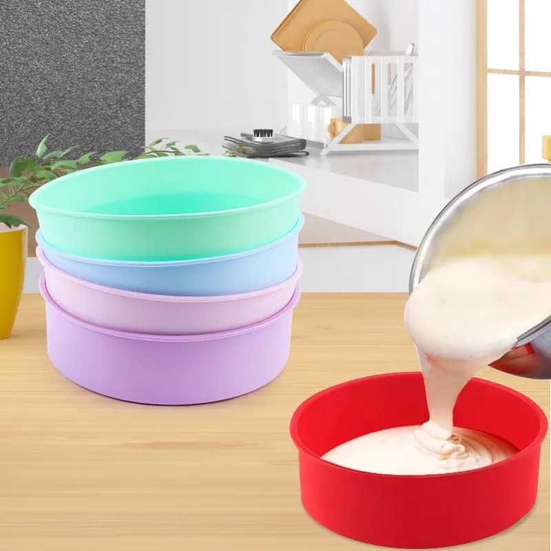 3pcs, Silicone Cake Pans (6''+8''+10''), Baking Cake Mold, Baking Pan, Oven  Accessories, Baking Tools, Kitchen Gadgets, Kitchen Accessories