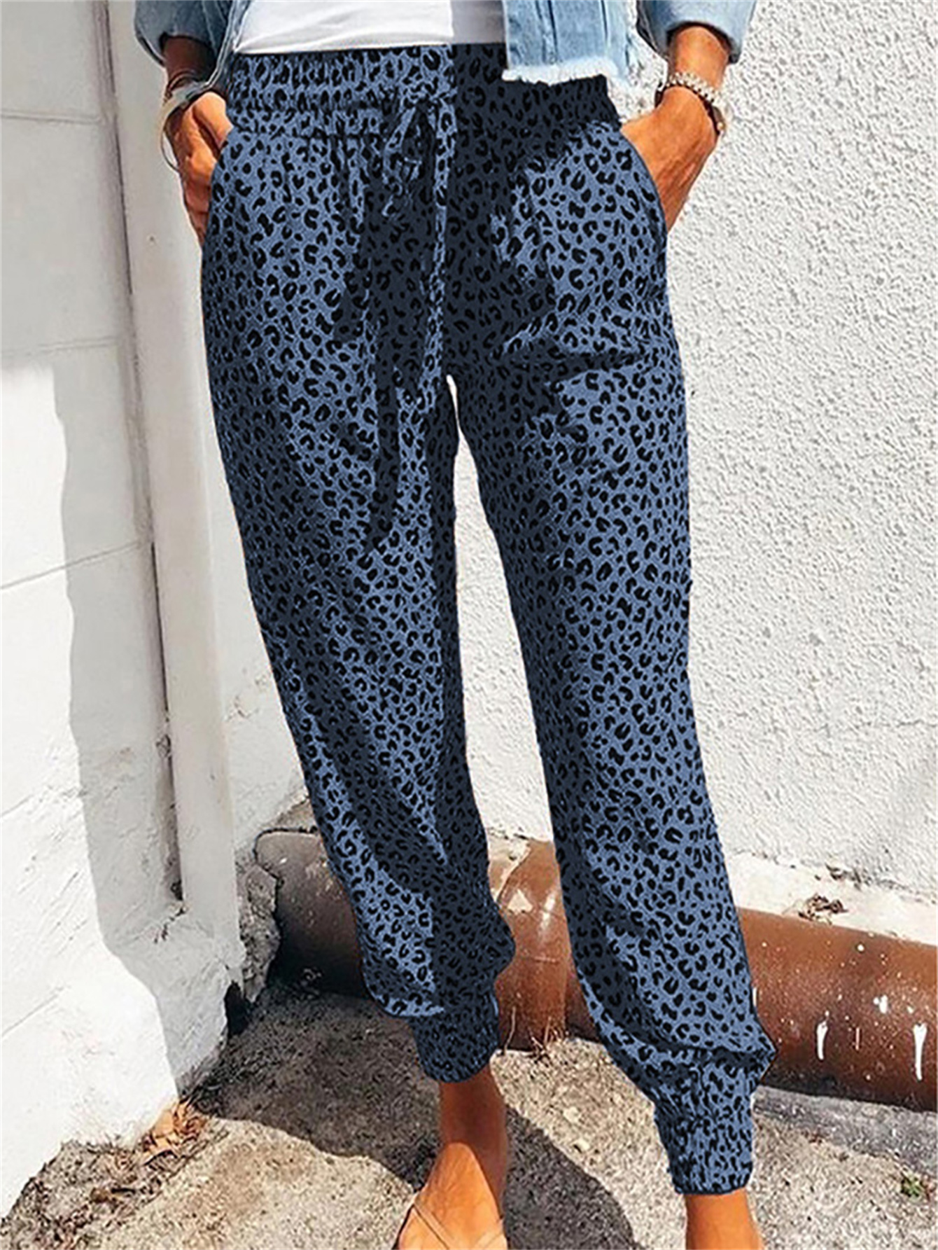 Women'S Casual Pants Casual Trousers Summer Leopard Print Pants Bottoms  Pants